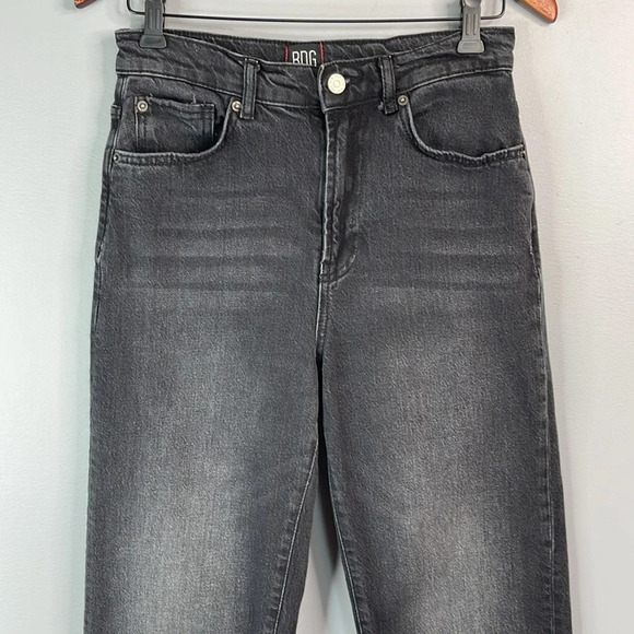 BDG Urban Outfitters Stretch Cowboy Jean Black Denim High Waist Rigid Size 28 - Picture 3 of 9